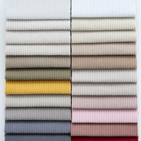 Tissu en velours côtelé teint 100 % polyester, tricoté chaîne, épaissi, imperméable, pour vêtements, coussins, lits pour animaux, canapés et textiles – Vente en gros