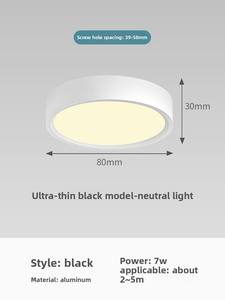 Motion Sensor <b>Surface</b> <b>Mounted</b> <b>LED</b> Ceiling <b>Light</b> Portable Modern Design Indoor Use Aluminum Lamp Body 3000-6500K Color Temp - Product Image 2