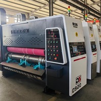 Machine de découpe et d'impression flexographique à grande vitesse entièrement automatique pour carton ondulé 3, 5, 7 plis avec empileur pour carton