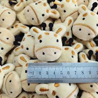 Broche en peluche mignonne en tissu vache laitière pour vêtements d'enfants, chapeaux, chaussures, chaussettes, sacs, accessoires, pinces à cheveux, remplissage en coton PP DIY