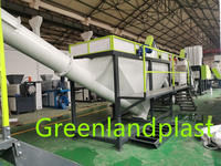 Greenlandplast Machine de recyclage de plastique PET Lave-linge et déchiqueteuse Broyeur PET Machine à laver les déchets PET Machine à laver