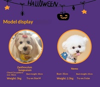 Harnais pour animaux de compagnie Yu Chu personnalisé, costume de citrouille d'Halloween, déguisement amusant pour chiens et chats de petite taille (Teddy, Bichon Frisé), en polyester