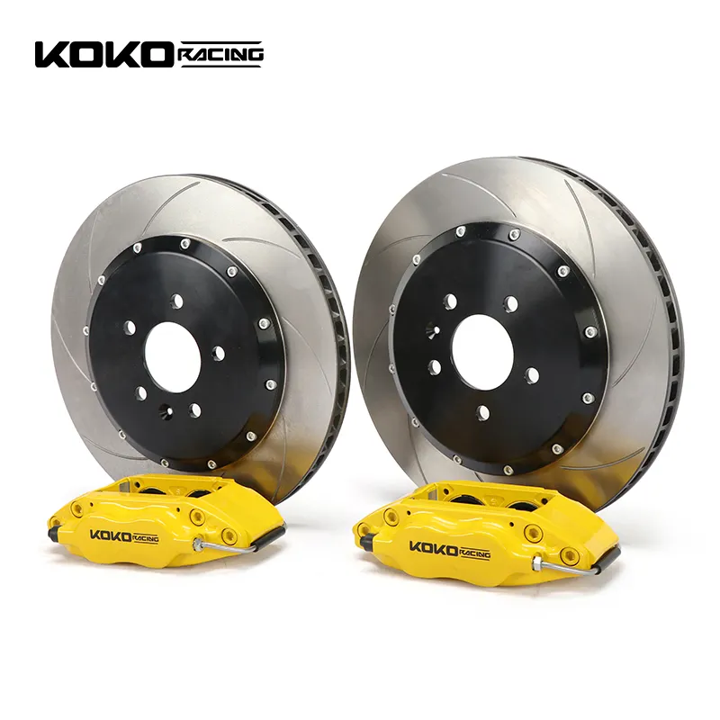 Koko Racing ชุดเบรคใหญ่ Wt7600 4,คาลิเปอร์ลูกสูบพร้อมแผ่นเจาะสำหรับ BMW E36 320i