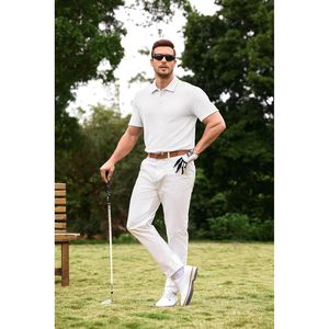 Camiseta Polo de Punto Texturizado para Hombre FOXA, Manga Corta, Transpirable, para Verano, Golf y Playa - Product Image 5