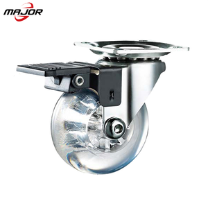 Rueda Giratoria de Cristal de 2 Pulgadas con Placa <span class=keywords><strong>para</strong></span> <span class=keywords><strong>Muebles</strong></span> Móviles - Product Image 4