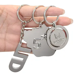 Promotional Custom Keychain Metal 3D Logo Design Enamel Popular Rotate Metal Ring For Keychain