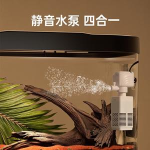 Aquarium ovale en plastique transparent de taille moyenne pour décoration de bureau, mini-écrin paysager, fournitures pour animaux de compagnie - Product Image 3