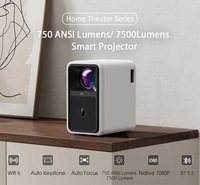 Proyector LED Portátil CR36 PRO para Cine en Casa, Android 11, 7500 Lúmenes, Compatible con 4K, Altavoces Estéreo HIFI Integrados, 55-120