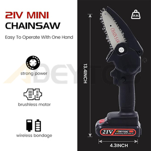 Tronçonneuse industrielle 21v, six pouces, portable, bricolage, outil de jardinage au lithium-ion, adaptée à la coupe du bois - Product Image 6