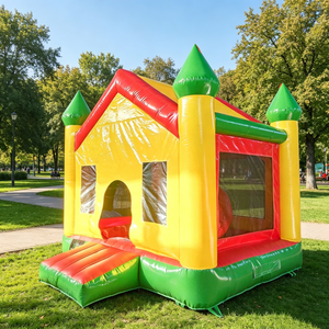 Château Gonflable Classique Coloré en PVC Commercial, Capacité 500KG, 4x4m, <span class=keywords><strong>pour</strong></span> Enfants, Extérieur, Idéal <span class=keywords><strong>pour</strong></span> Location de Fêtes - Product Image 1