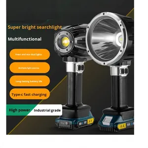 Senter Taktis Portabel Ganda Depan dan Belakang, Pengisian Daya, Daya Tahan Baterai Lama, Senter Genggam, Senter LED Darurat - Product Image 2