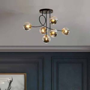 Lampu gantung bola kaca Nordik, Persediaan perlengkapan pencahayaan gaya Nordik harga rendah 6 kepala kreatif untuk ruang tamu ruang makan - Product Image 1