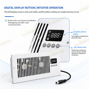 Ventilateur de circulation intelligent 4x10 avec thermostat, double ventilateur silencieux pour optimisation du flux d'air CVC, ventilateur d'extraction intelligent - Product Image 3