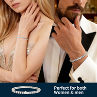 Offre Spéciale – Bracelet Chaîne Tennis Personnalisé en Moissanite VVS 3-5mm, Acier Inoxydable 316, Passe le Testeur de Diamant, Ne Ternit Pas, Réglable 6.5-8