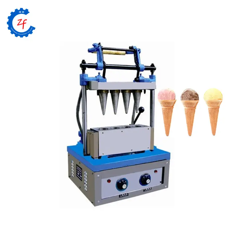 Automatic Pizza Cone Maker Ice Cream Cone Baking And Forming Machine