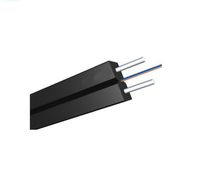 1 2 4 kabel Drop inti GJXFH dalam ruangan kabel Drop serat optik LSZH G657A Multi Mode tunggal