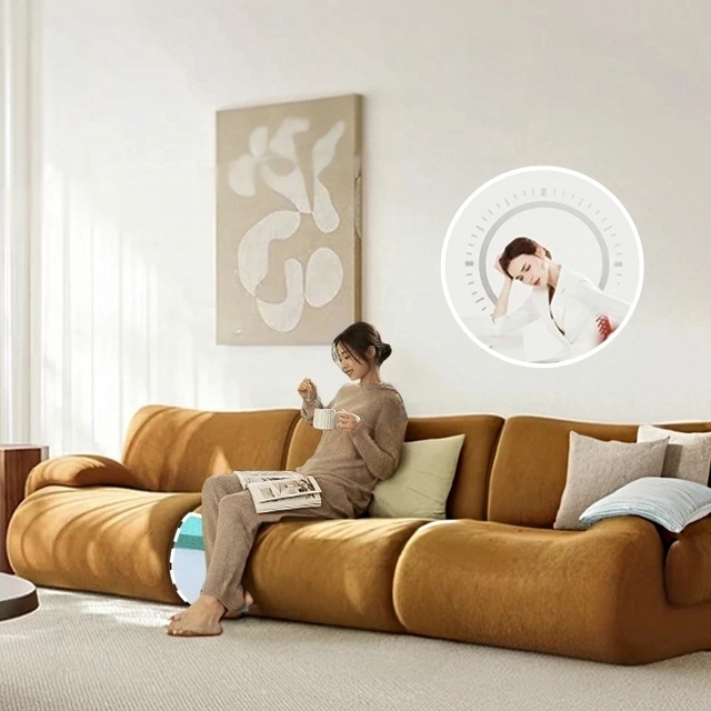 GuangDong Modular Compression Sectional Sofa Set Living Room Furniture with Sponge Filling Vacuum-Packed Home Couch Boxes