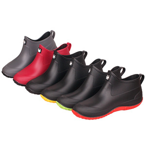 Chaussures <span class=keywords><strong>de</strong></span> <span class=keywords><strong>pluie</strong></span> étanches pour hommes, bottes basses, <span class=keywords><strong>de</strong></span> <span class=keywords><strong>grande</strong></span> <span class=keywords><strong>taille</strong></span>, pour la cuisine, la randonnée, article <span class=keywords><strong>de</strong></span> <span class=keywords><strong>pluie</strong></span>, tendance, en PVC, automne - Product Image 2