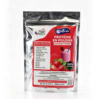Poudre Protéinée Fraise Multi-Vitamines Calcium Prise de Masse Naturelle Supplément Nutritionnel à Base de Plantes pour Adolescents et Adultes Prise de Poids
