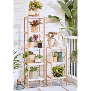 <span class=keywords><strong>Omnia</strong></span> Home Étagère de rangement pour salle de bain en bambou à 3 niveaux Utilitaire multifonctionnel blanc pour salon cuisine Rotation à 3 degrés facile - Product Image 5