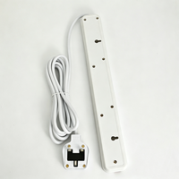 Stop Kontak Anjehold Grosir Pabrik UK Plug Safety Shutter 6 Outlet Multi Plug Charger Extension Socket untuk Rumah Kantor