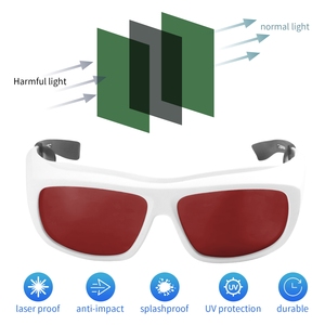 190-550nm 800-1100nm od6 Kính Laser Nd Yag bảo vệ kính 1064 532 bảo vệ mắt được chứng nhận Laser an toàn Kính - Product Image 3