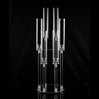 Chandelier haut en or pour événements, vase à fleurs, centre de table avec emballage de fleurs pour décoration de table de mariage