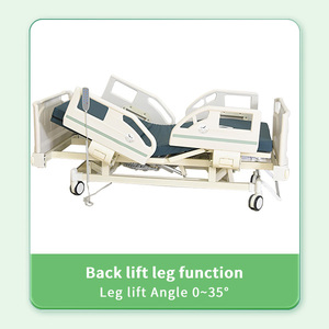 <span class=keywords><strong>Lit</strong></span> médicalisé multifonctionnel motorisé à 5 mouvements avec télécommande pour personnes âgées paralysées et alitées - Product Image 4