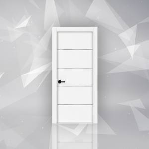 Puerta de Hotel Lisa de Madera, Puerta Interior de MDF Compuesto para Dormitorio, Puertas Interiores de Madera WPC - Product Image 3