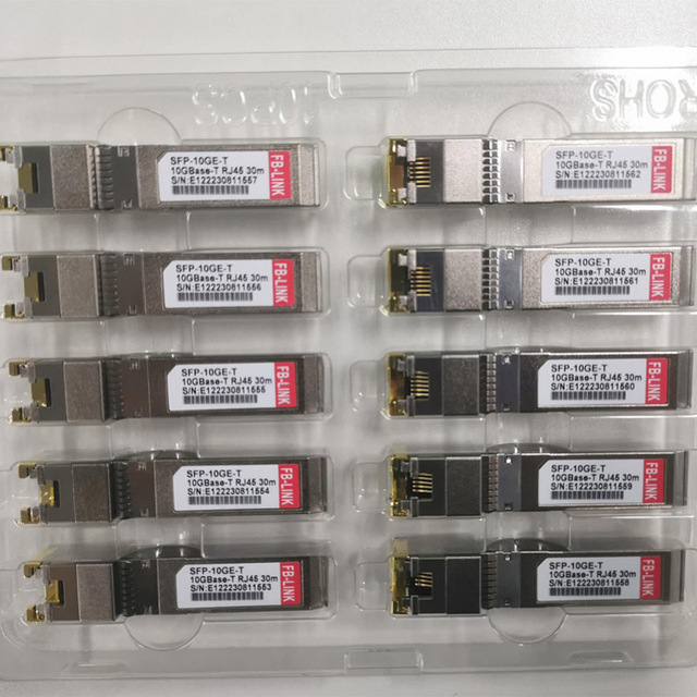FB-LINK 10GBase-T RJ45 SFP Module 10G Copper Ethernet SFP Transceiver Hot Plug Durable Highly Compatible 30-Meter Plug&Play