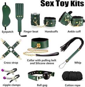 जोड़ों के लिए 12pcsbdsm सेक्स खिलौने. एडजस्टेबल हाथ टखने के कफ कॉलर ब्लाइंडफोल्ड बॉल गैग के साथ रोक दिया - Product Image 5