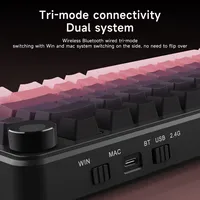 Keyboard Gaming Baru AJAZZ AK820 MAX Plus Tri Mode 8000mAh Gasket Layar TFT Hot Plug Keyboard Mekanik Aksesori PC yang Dapat Disesuaikan