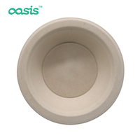Bol à soupe en fibre de bambou Oasis, écologique, jetable, compatible micro-ondes, avec couvercle, pour 12 oz, utilisation en camping, 100 % compostable
