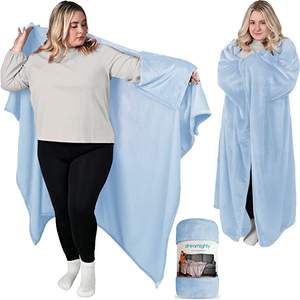 <span class=keywords><strong>Couverture</strong></span> <span class=keywords><strong>polaire</strong></span> confortable pour adulte, <span class=keywords><strong>plaid</strong></span> amovible, <span class=keywords><strong>avec</strong></span> <span class=keywords><strong>manches</strong></span> de poche à câlin - Product Image 5