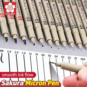 ชุดปากกามาร์คเกอร์ลายซากุระ แบบเดียวกัน ใช้หมึกกันน้ำ ปลอดภัยต่อสิ่งแวดล้อม สำหรับงานศิลปะ วาดภาพสถาปัตยกรรมด้วยมือ - Product Image 4