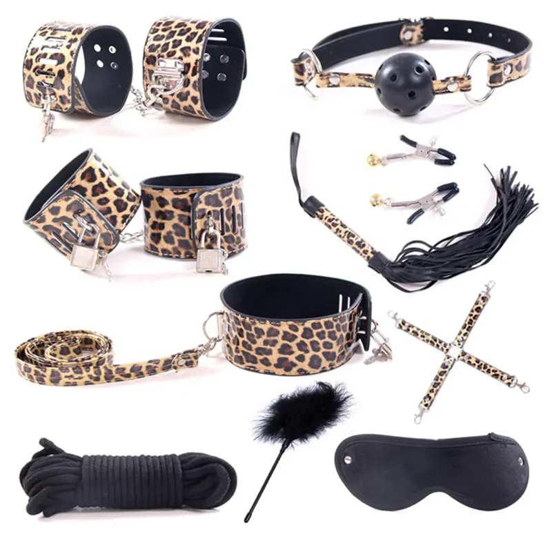 Brinquedos sexuais para adultos, brinquedos sexuais sm, escravo, jogo, casais, corda, jogo, roupa íntima, babado, kit de contenção, de fetiche, bdsm, conjunto de bondage com 10 peças