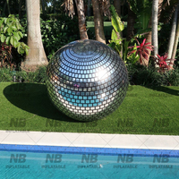 Décoration de fête de taille personnalisée Grandes sphères réutilisables Grandes bulles brillantes Ballon gonflable Disco Boule miroir