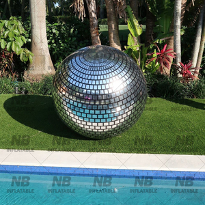 Décoration de fête de taille personnalisée Grandes sphères réutilisables Grandes bulles brillantes Ballon gonflable Disco <span class=keywords><strong>Boule</strong></span> miroir - Product Image 6