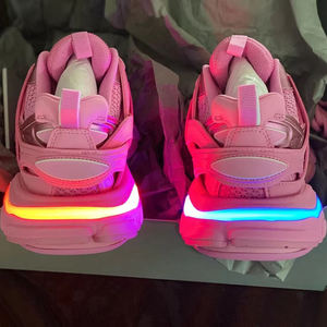 Zapatillas Deportivas con Plataforma Gruesa Color Rosa, con Cordones, Punta Transpirable, Parte Superior de Cuero Dividido, Entresuela de TPU, Suela de Goma, para Todas las Temporadas - Product Image 3