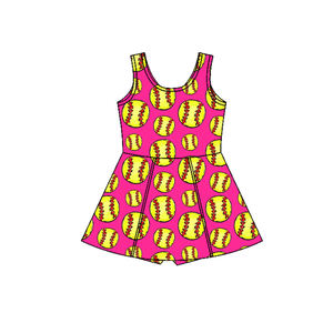 Vêtements de sport décontractés personnalisés pour enfants : Robe-short avec doublure pour le yoga, le softball, le tennis, et tenues assorties pour sœurs - Product Image 2