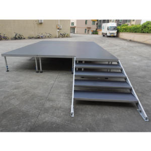 Escenario Modular Portátil de Aluminio Fácil de Instalar con Superficie Antideslizante para Eventos y Conciertos al Aire Libre, No Requiere Electricidad - Product Image 4