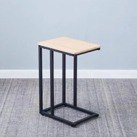 Meubles de salon modernes, table d'appoint en bois en forme de C, petite table d'appoint pour canapé et fauteuil inclinable