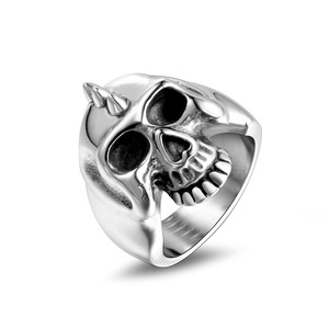 Skull <b>Ring</b> <b>Titanium</b> Steel Men's Punk Rock Jewelry Gift SA621 - Product Image 1