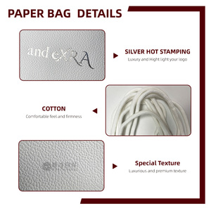 Bolsa de Papel Blanca para <span class=keywords><strong>Ropa</strong></span> con Asa, Personalizada con Logotipo de Marca, Diseño de Lujo, para Promoción, Regalos, Compras al por Mayor - Product Image 3
