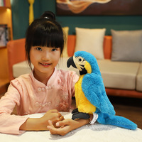 Peluche réaliste de perroquet, jouet en peluche d'ara ou de cacatoua, poupée d'oiseau réaliste, décoration d'intérieur, cadeau pour enfants
