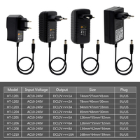 12V Adaptateur AC100-240V Transformateurs D'éclairage Sortie DC12V 1A 2A 3A 4A 5A 6A 8A 10A UE/US Plug 12V Alimentation pour LED Bande