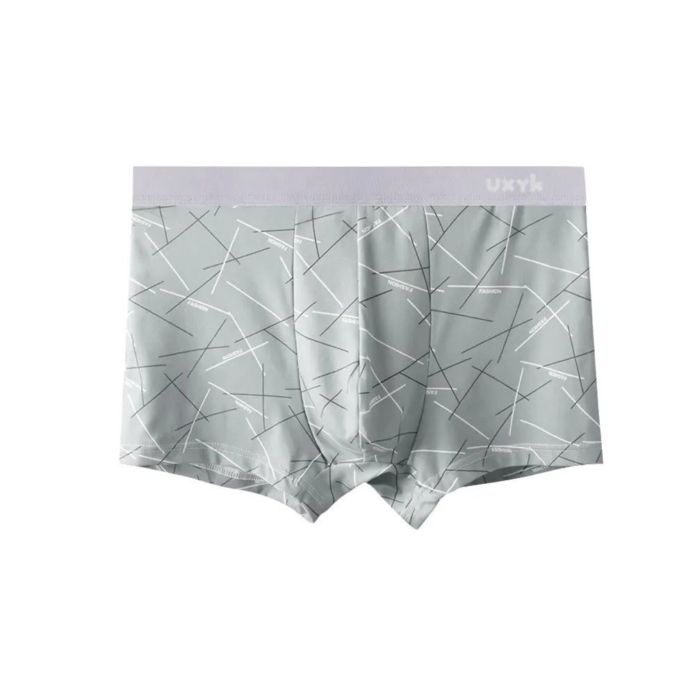 Cuecas boxer masculinas, roupa íntima para homens, cuecas de seda e gelo