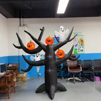 Direkt vom Hersteller: Halloween-Dekorationen in Geisterbaum-Form, Wasserdichte Tragbare Oxford-Material Rasen-Ornamente für Draußen