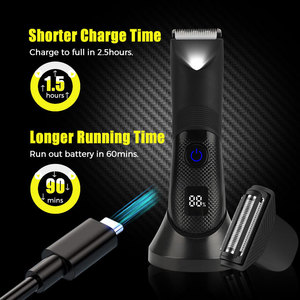 Recortadora Eléctrica de Vello Corporal con Cabezal de Afeitado, Recargable por USB, Uso en Seco y Húmedo HT-8106 - Product Image 2