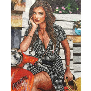 Modello di figura murale di arte della parete del mosaico di vetro fatto a mano moderno - Product Image 2